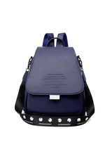 Folding Soft Leather Backpack