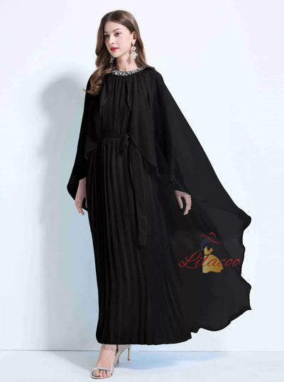 Summer Pleated Silm Waist Dress