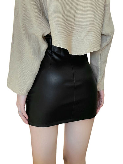 High Waist Irregular Tight Skirt