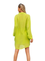 Solid Color Beach Cotton Shirt Pants Suit