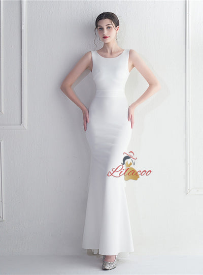 Mermaid Backless Beading Prom Dress