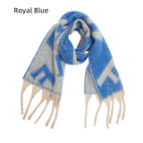 Thickened Tassel Jacquard Letter Scarf
