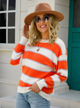 Round Neck Pullover Long Sleeve Sweater