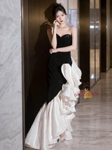 Black Mermaid Sequins Sweetheart Prom Dress