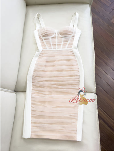 White Sleeveless Slim Dress