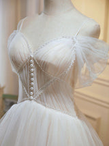 Ivory Tulle Pleats Homecoming Dress