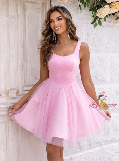 Straps Sleeveless Short Dress