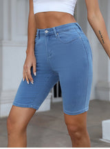 Stretch Light-colored Cropped Jeans