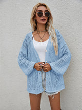 Hollow Knit Cardigan Loose Sweater