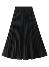 Elastic Waist Pleated Skirt