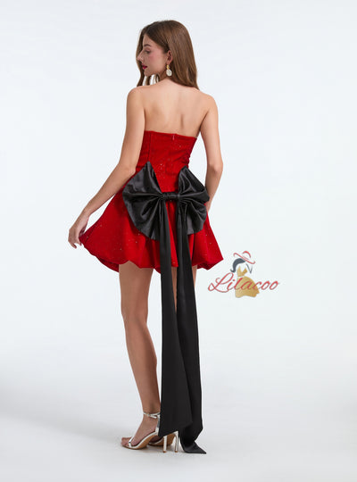 Women Bow Tube Top Dress