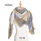 Women Large Plaid Square Scarf