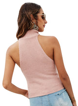 Slim-fit Sexy Knit Vest Solid Color Vest