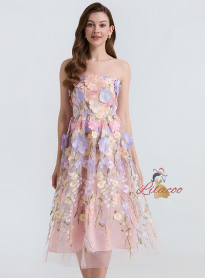 Heavy Industry Three-dimensional Flower Dress
