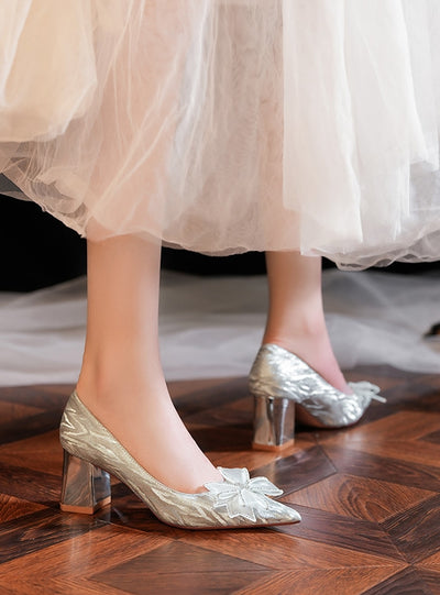 Thick-heeled Pointed High Heels Shoes