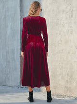 Fall/winter Split Velvet Long Dress