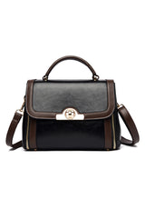 Large-capacity Wax Leather Portable Messenger Bag