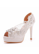 11 cm Fishmouth Stiletto Sandals Wedding Shoes
