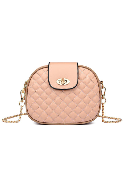Messenger Bag Diamond Chain Small Round Bag