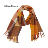Thickened Fringed Rainbow Plaid Scarf