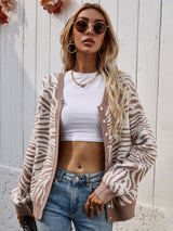 Knitted Round Neck Sweater Coat