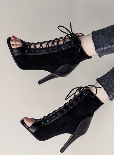 Open Toe Strap High Heel Fishmouth Sandals