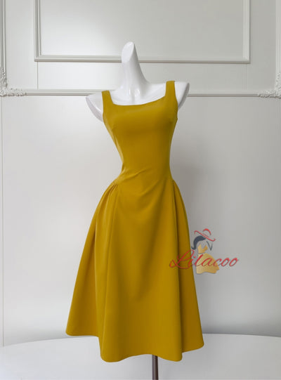 Slim Mid-length Sling Waist Dress