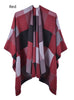 Women Plaid Fringed Scarf Shawl