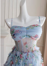 Sexy Tube Top Printed Gauze Sling Dress