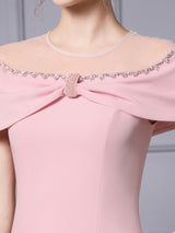 Pink Beading Mother Of The Bride Dress