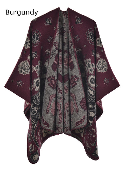 Women Knitted Split Cloak