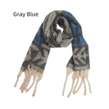 Women Thick Fringed Leaf Scarf