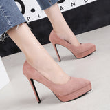 Pointed Suede Nightclub Stiletto Shoes