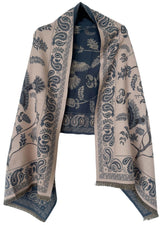 Jacquard Cashew Flower Scarf Shawl