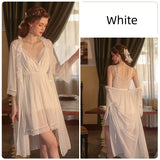 Sexy Lace Gauze Perspective Suspender Nightdress