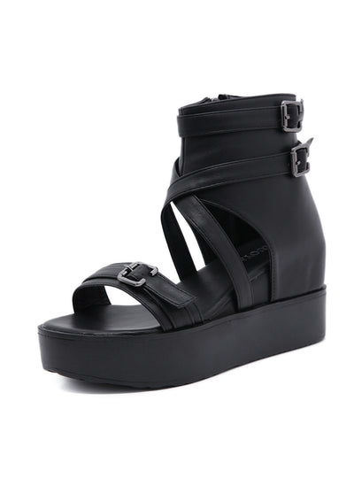 Wedge-heeled Thick-soled Sandal