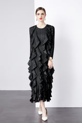 Pleated Ruffled Three-dimensional Loose Dress