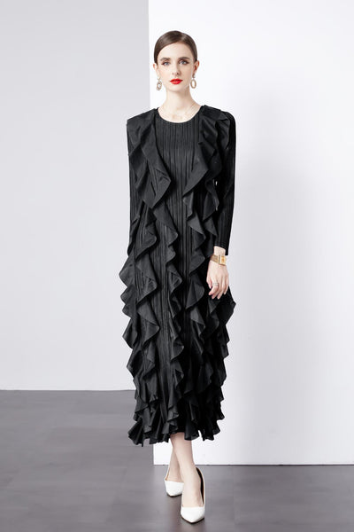 Pleated Ruffled Three-dimensional Loose Dress