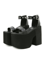 Ultra-high-heeled Muffins Buckle Thick-heeled Sandals