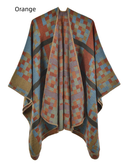 Warm Cashmere Knitted Cloak Scarf