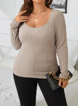 Slim Knit Long Sleeve T-shirt