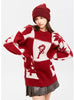 Christmas Pattern Jacquard Round Neck Sweater