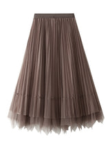 High Waist Pleated Irregular Skirt