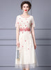 Champagne Sequins Flower Mother Of The Bride Dress