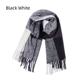 Fringed Large Plaid Scarf Warm Scarf Shawl