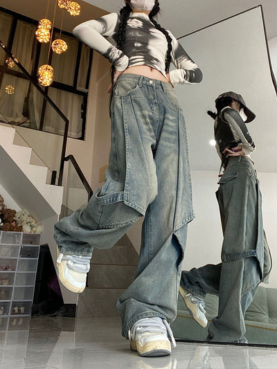 Micro-trumpet High Waist Loose Jeans