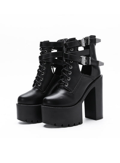 Nightclub Platform Ankle Boots Martin Boots