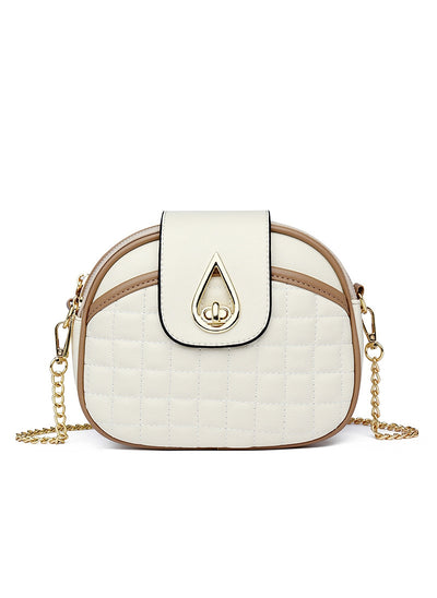 Chain Slung Shoulder Small Round Bag