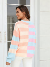 Crew Neck Stripes Sweater