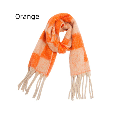 Thickened Coarse Beard Jacquard Plaid Scarf